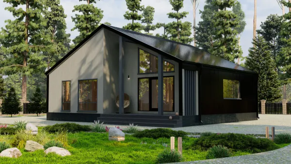 Каркасный дом «Аврора» 116 м² — проект под ключ