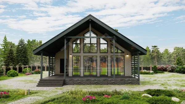 Каркасный дом «Гамма XL» 185 м² — проект под ключ