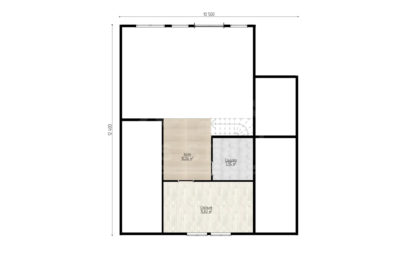 План 2-го этажа каркасный дом «Гамма XL» 185 м²