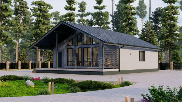 Каркасный дом «Гаммa» 152 м² — проект под ключ