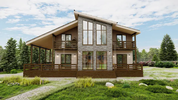 Каркасный дом «Гэтсби» 267 м² — проект под ключ