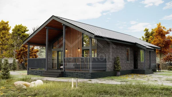 Каркасный дом «Клаус» 145 м² — проект под ключ