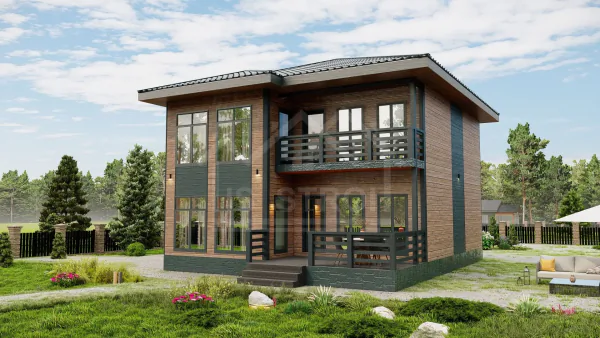 Каркасный дом «Люкс» 189 м² — проект под ключ