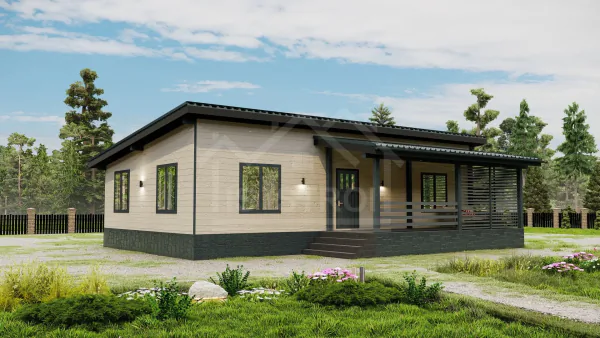 Каркасный дом «Афон» 124 м² — проект под ключ