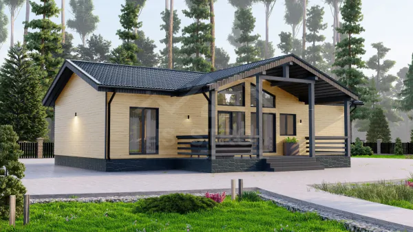 Каркасный дом «Скандиа» 147 м² — проект под ключ