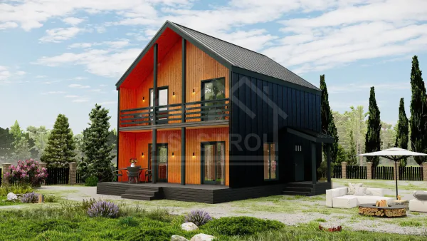 Каркасный дом «Барнхаус Лайф» 160 м² — проект под ключ