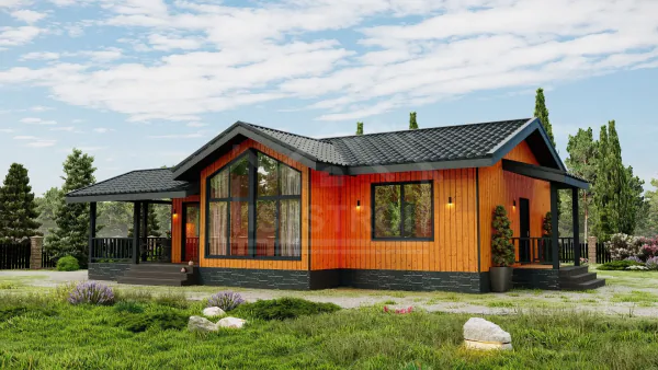 Каркасный дом «Мираж» 119 м² — проект под ключ