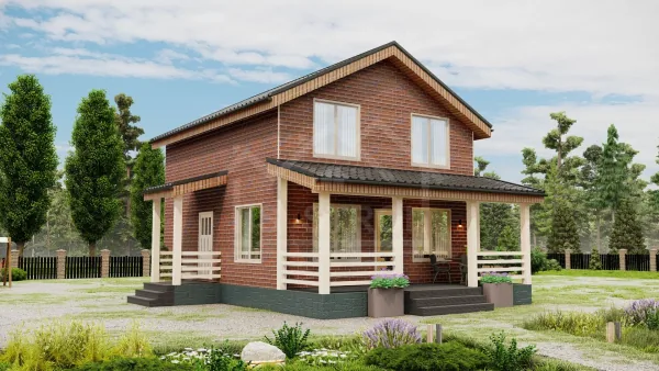 Каркасный дом «Весна» 144 м² — проект под ключ