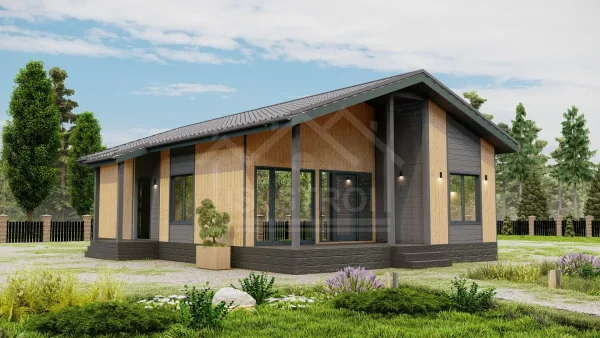 Каркасный дом «Ривьера» 110 м² — проект под ключ
