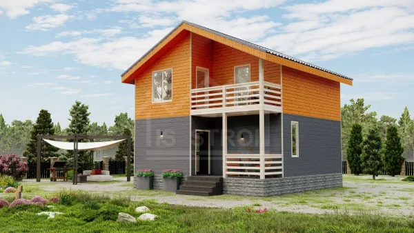 Каркасный дом «Канцлер» 128 м² — проект под ключ