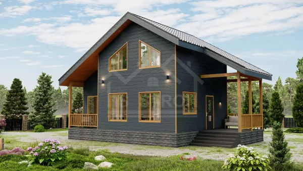 Каркасный дом «Легенда» 112 м² — проект под ключ