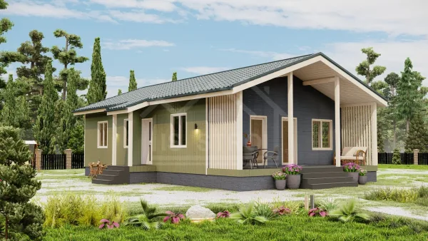 Каркасный дом «Марс» 119 м² — проект под ключ